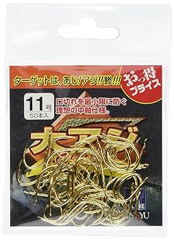 アジ Amazon | 金龍 大アジ スペシャルZ ゴールド 11 | 金龍 | フック・針